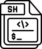 SH Line Icon Design vector
