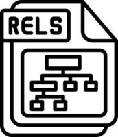 RELS Line Icon Design vector