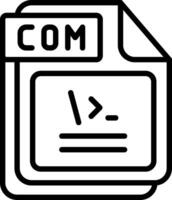 COM Line Icon Design vector