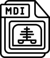 MDI Line Icon Design vector