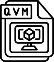 QVM Line Icon Design vector