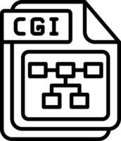 CGI Line Icon Design vector