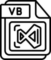 VB Line Icon Design vector