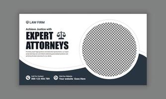 Law firm services social media post design or law consulting web banner template, and Instagram post or square flyer template vector