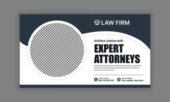 Law firm services social media post design or law consulting web banner template, and Instagram post or square flyer template vector