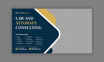 Law firm services social media post design or law consulting web banner template, and Instagram post or square flyer template vector