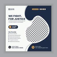 Law firm services Social media posts and law consulting square flyer or web banner template design., law consultation web banner. vector