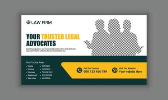 Law firm services social media post design or law consulting web banner template, and Instagram post or square flyer template vector