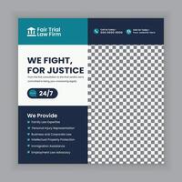 Law firm services Social media posts and law consulting square flyer or web banner template design., law consultation web banner. vector