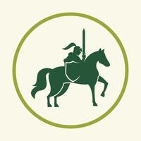 Knight trendy icon beautiful abstract art illustration colorful background vector