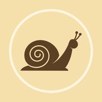 Snail trendy logo beautiful abstract art illustration colorful background vector