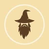 Wizard trendy logo beautiful abstract art illustration colorful background vector