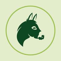 Donkey head icon abstract background art illustration colorful design vector