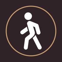 Walk trendy icon beautiful art illustration abstract background vector