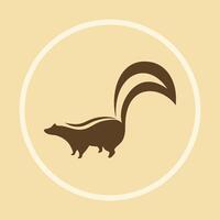 Skunk trendy logo beautiful abstract art illustration colorful background vector