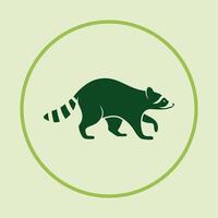 Raccoon icon abstract background art illustration colorful design vector