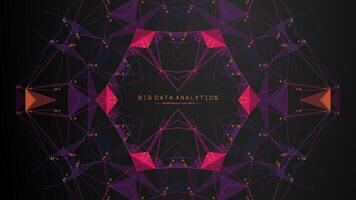 Big data analytics concept with geometric patterns vector
