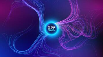 Data flow technology background. Information flow big data illustration. vector
