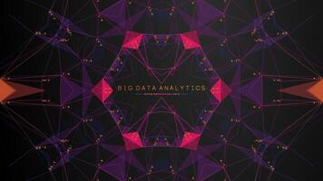 Big data analytics concept with geometric patterns vector