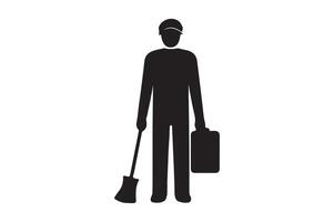 Man silhouette art illustration. vector