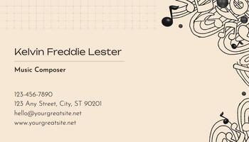 Musician Business Card template
