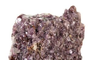 Macro of a chromium kyanite mineral stone on white background photo