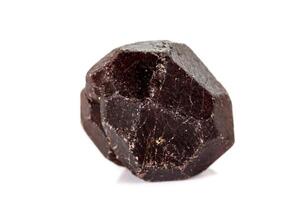 macro mineral stone Garnet, on a white background photo
