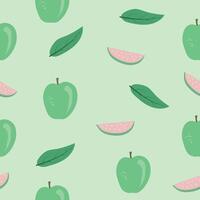 Seamless fruits pattern. Trendy hand drawn textures. Modern abstract design for fabric, paper, cover, interior decor and other users. vector