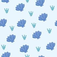Underwater sea plants pattern. Seamless pattern for textile and fabric vector