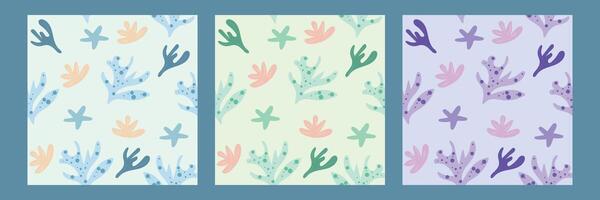 Underwater sea plants pattern. Seamless pattern for textile and fabric vector