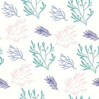 Underwater sea plants pattern. Seamless pattern for textile and fabric vector