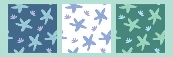 Underwater sea plants pattern. Seamless pattern for textile and fabric vector