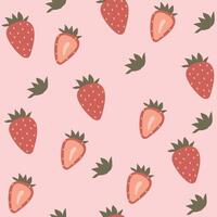 Seamless fruits pattern. Trendy hand drawn textures. Modern abstract design for fabric, paper, cover, interior decor and other users. vector