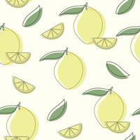 Seamless fruits pattern. Trendy hand drawn textures. Modern abstract design for fabric, paper, cover, interior decor and other users. vector