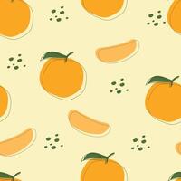 Seamless fruits pattern. Trendy hand drawn textures. Modern abstract design for fabric, paper, cover, interior decor and other users. vector
