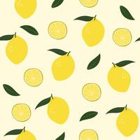 Seamless fruits pattern. Trendy hand drawn textures. Modern abstract design for fabric, paper, cover, interior decor and other users. vector