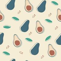 Seamless fruits pattern. Trendy hand drawn textures. Modern abstract design for fabric, paper, cover, interior decor and other users. vector