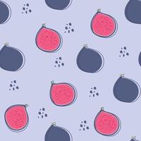 Seamless fruits pattern. Trendy hand drawn textures. Modern abstract design for fabric, paper, cover, interior decor and other users. vector