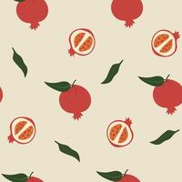 Seamless fruits pattern. Trendy hand drawn textures. Modern abstract design for fabric, paper, cover, interior decor and other users. vector