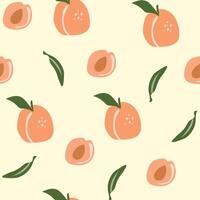 Seamless fruits pattern. Trendy hand drawn textures. Modern abstract design for fabric, paper, cover, interior decor and other users. vector