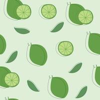 Seamless fruits pattern. Trendy hand drawn textures. Modern abstract design for fabric, paper, cover, interior decor and other users. vector