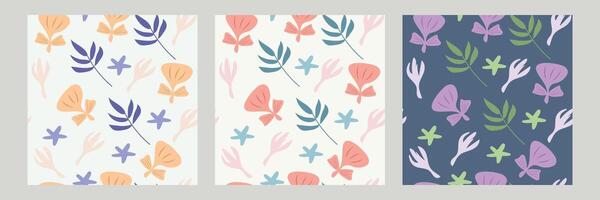 Underwater sea plants pattern. Seamless pattern for textile and fabric vector