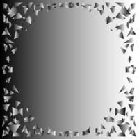 Abstract frame in the form of a geometric pattern of triangles on a gray background vector