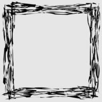 Black frame in doodle style on a white background vector