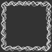 White frame drawn in doodle style on a gray background vector