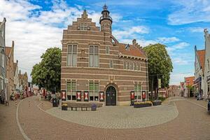 Image from the city center of the small Dutch town of Ouddorp near Rotterdam photo