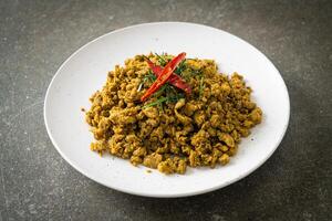 Stir Fried Pork with Yellow Curry Paste photo