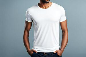 White T-Shirt Mockup. photo