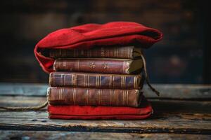 pile of books on bookshelf in library professional photography photo