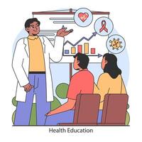 Health Education concept. Flat illustration. vector